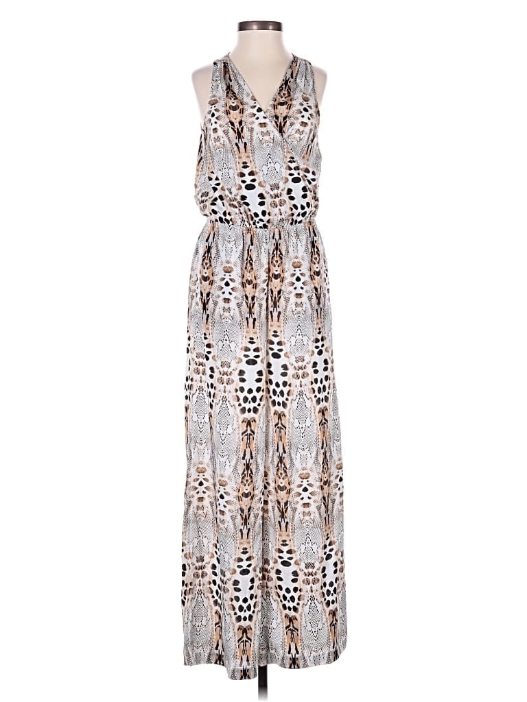 Pre-owned Bebe Jumpsuit In Silver