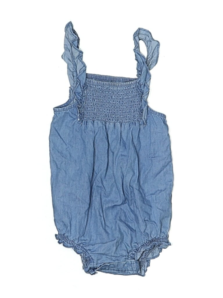 Pre-owned Primark Babies' Short Sleeve Onesie In Blue