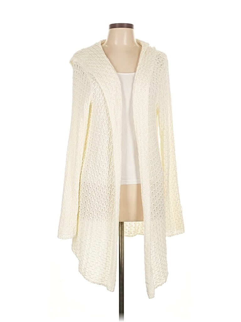 Pre-owned Flat White Cardigan Sweater In White