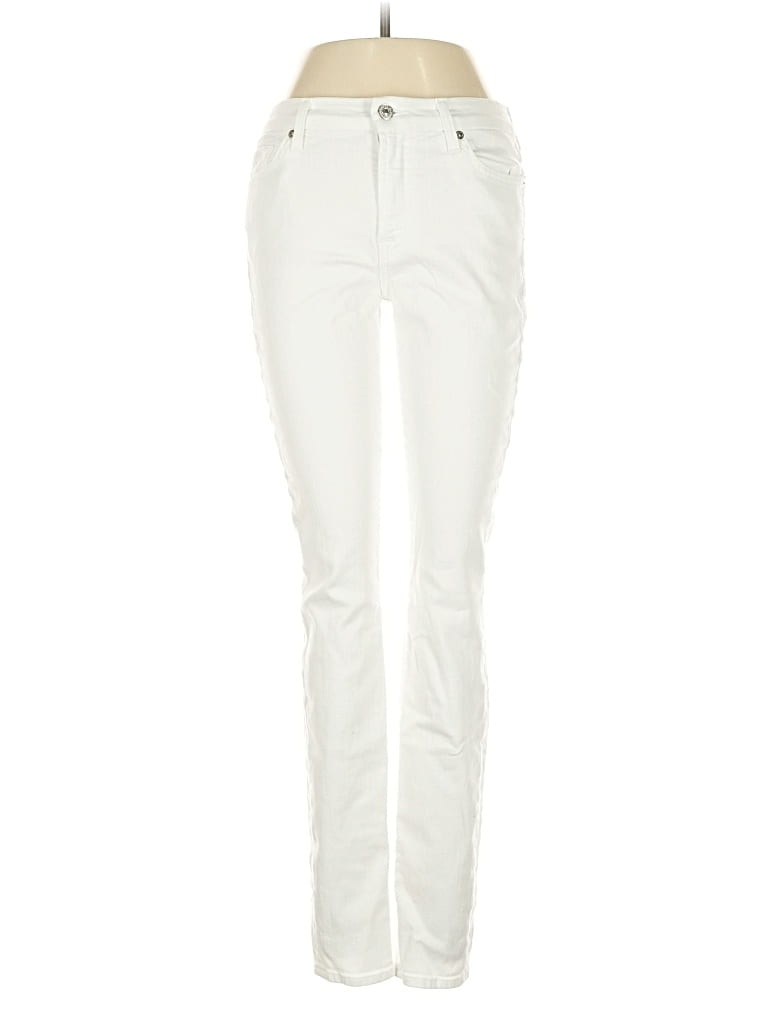 Pre-owned 7 For All Mankind Jeans In White