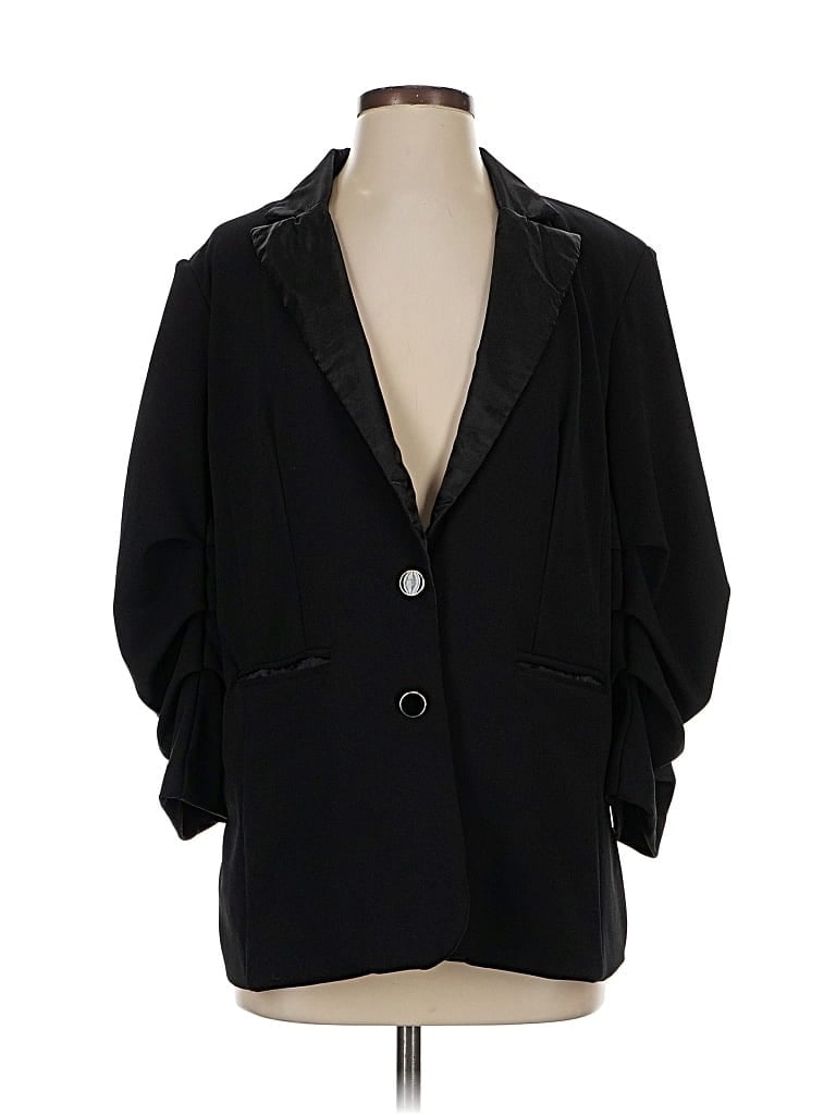 Pre-owned Ny Collection Blazer Jacket In Black