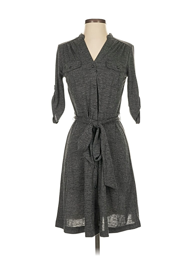 Pre-owned Ann Taylor Loft Casual Dress In Gray