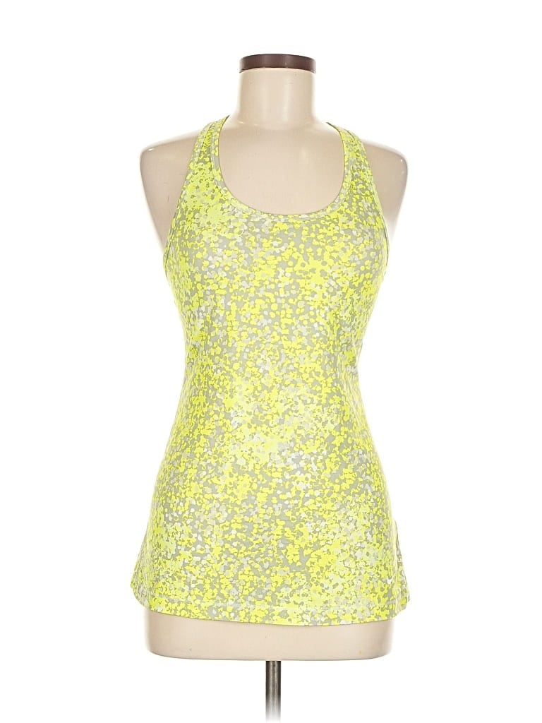 NIKE Pre-owned Tank Top Yellow Halter Neckline Tops