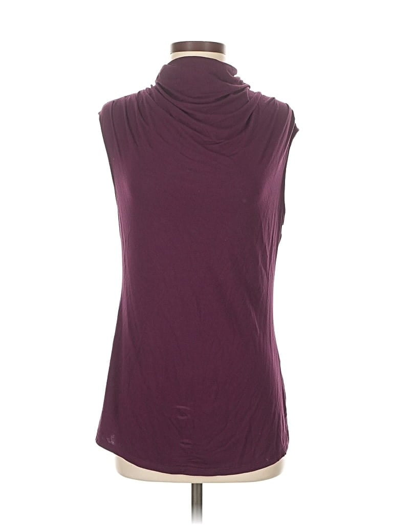 Pre-owned Dkny Sleeveless T-shirt In Burgundy