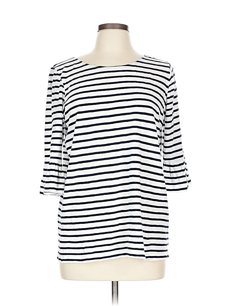 Pre-owned G.h. Bass & Co. 3/4 Sleeve T-shirt In White