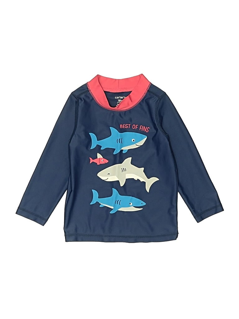 CARTER'S Pre-owned Kids' Rash Guard In Blue