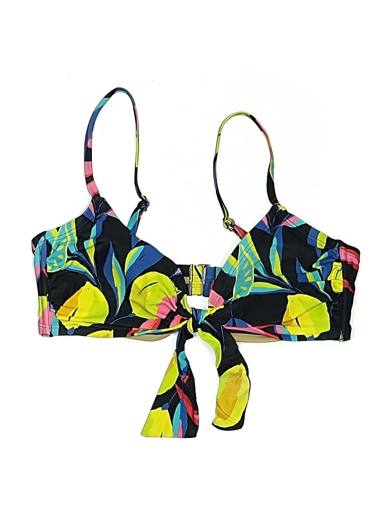 Pre-owned Tabitha Brown For Target Swimsuit Top Yellow Print Pattern Swimwear