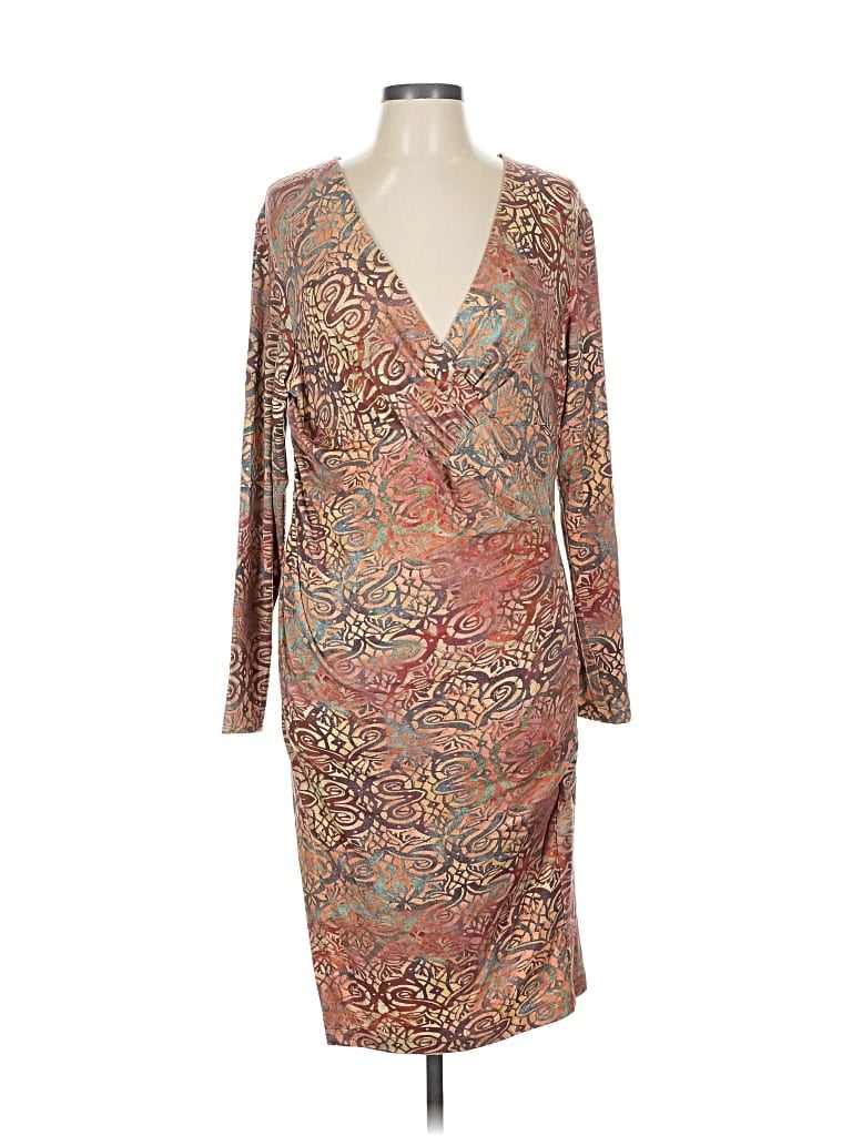 Pre-owned Peruvian Connection Cocktail Dress In Brown
