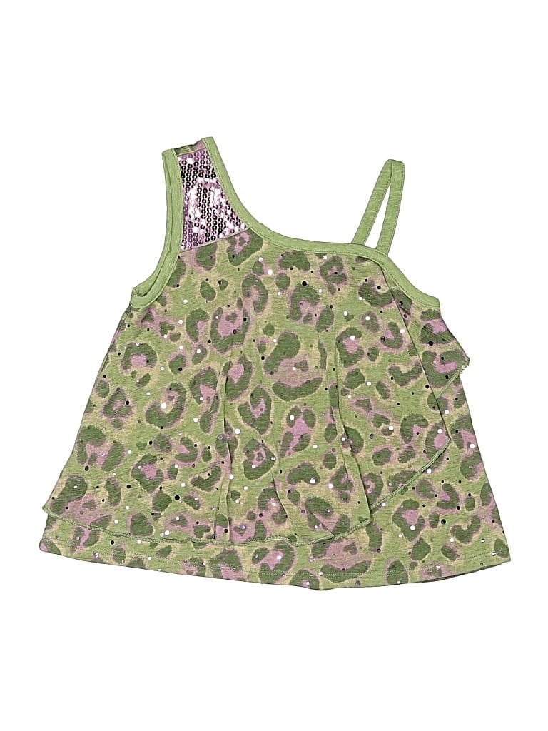 Pre-owned Justice Kids' Sleeveless Top Green Halter Neckline Tops