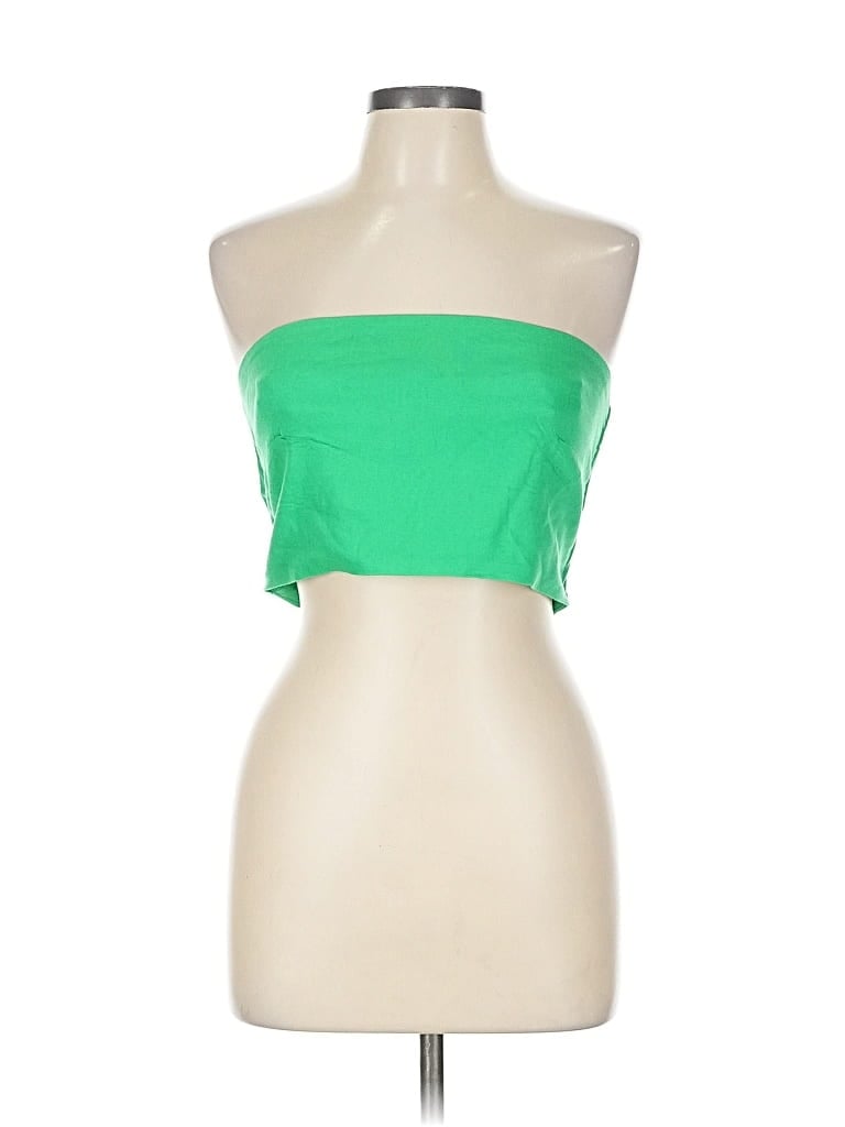 Pre-owned Gianni Bini Tube Top Green Strapless Neckline Tops
