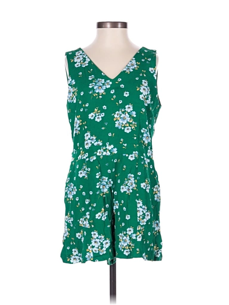 Pre-owned Ann Taylor Loft Romper In Green