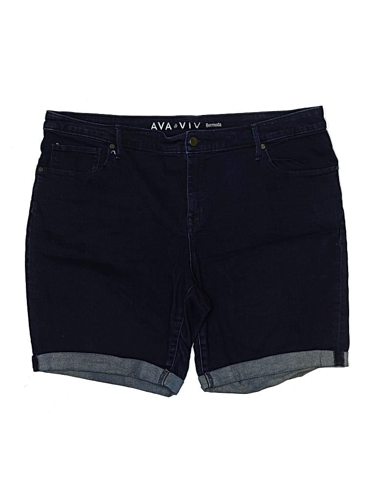 Pre-owned Ava & Viv Denim Shorts In Blue