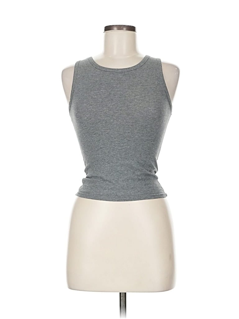 Pre-owned Assorted Brands Sleeveless T-shirt In Gray