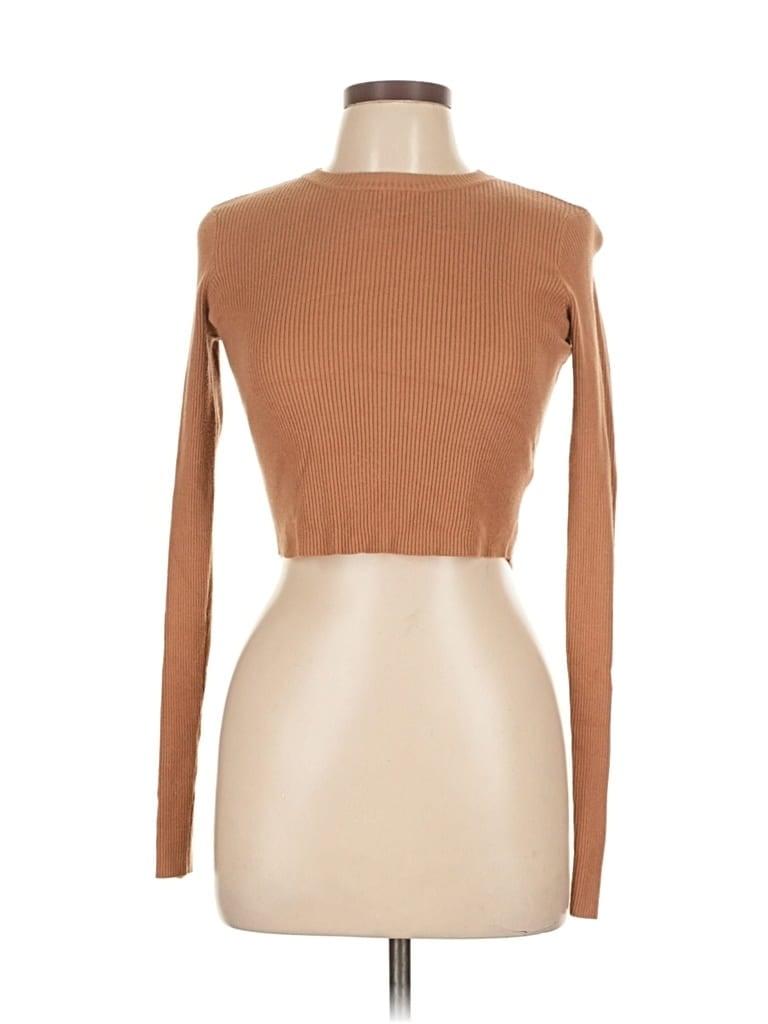 Pre-owned Olivaceous Cardigan Sweater In Brown