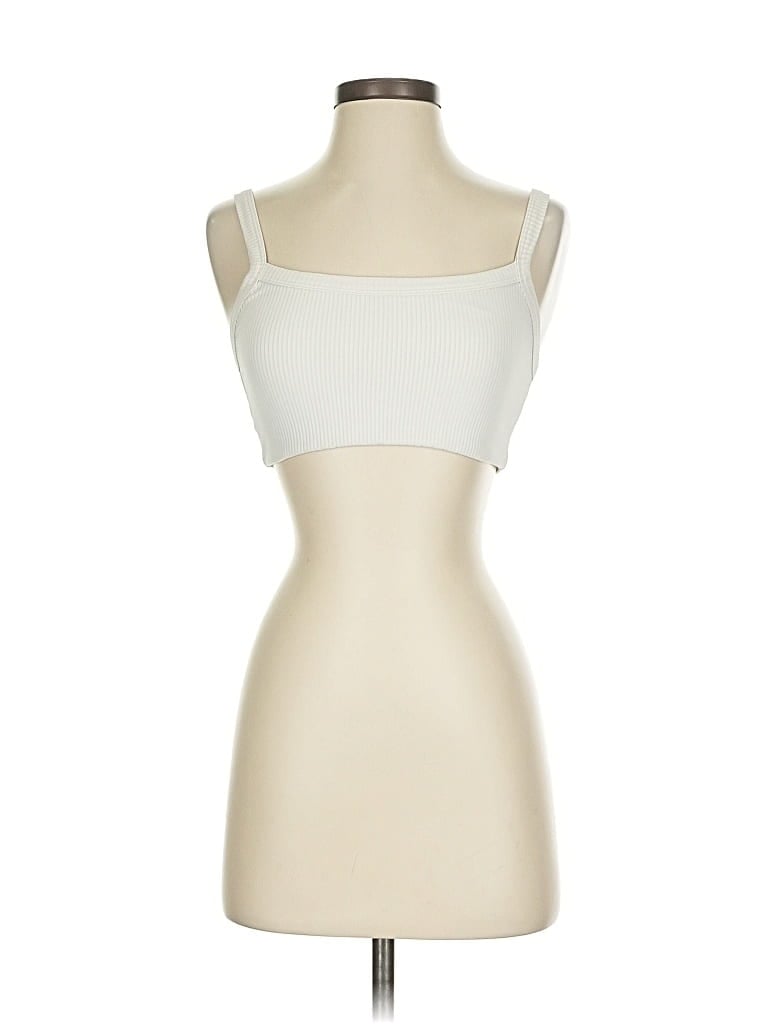 Pre-owned Year Of Ours Tank Top Ivory Strapless Neckline Tops In White