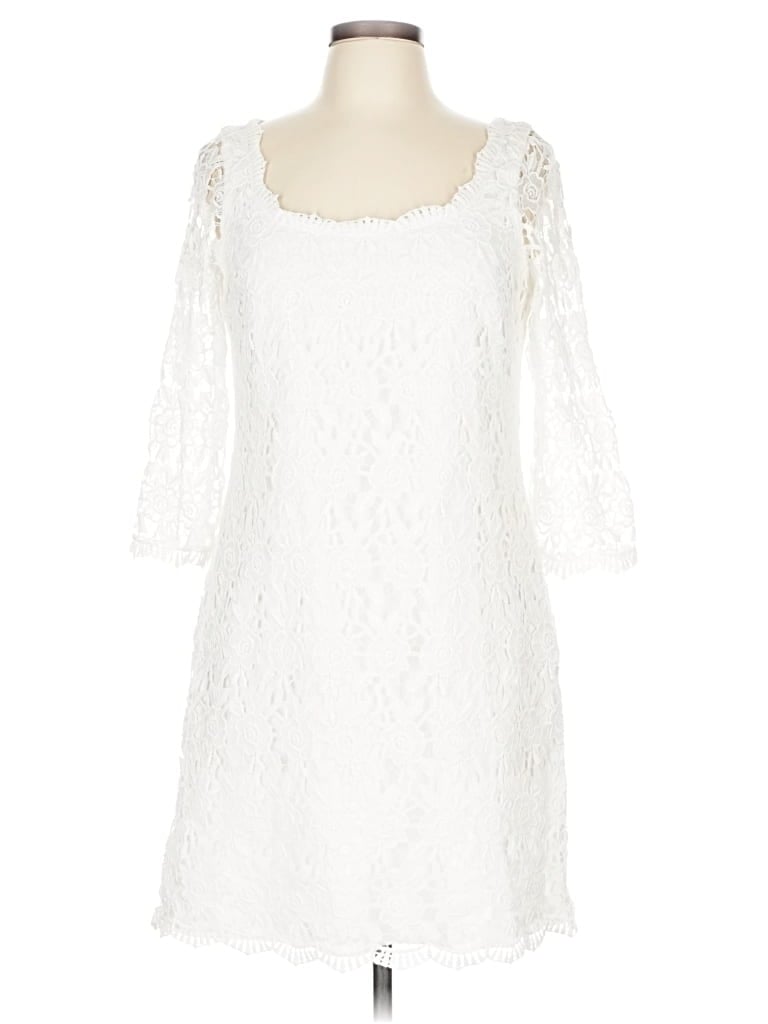 White House Black Market Cocktail Dress In White