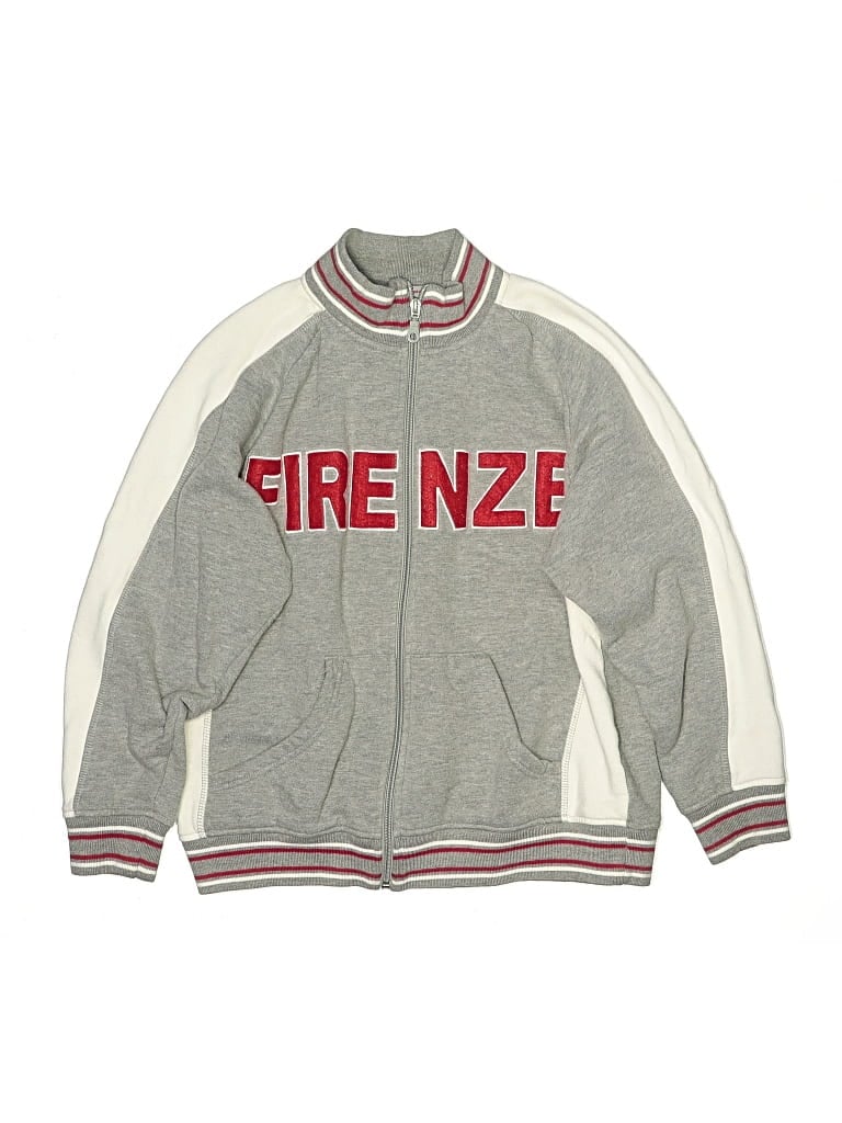 Pre-owned Assorted Brands Kids' Zip Up Hoodie In Silver