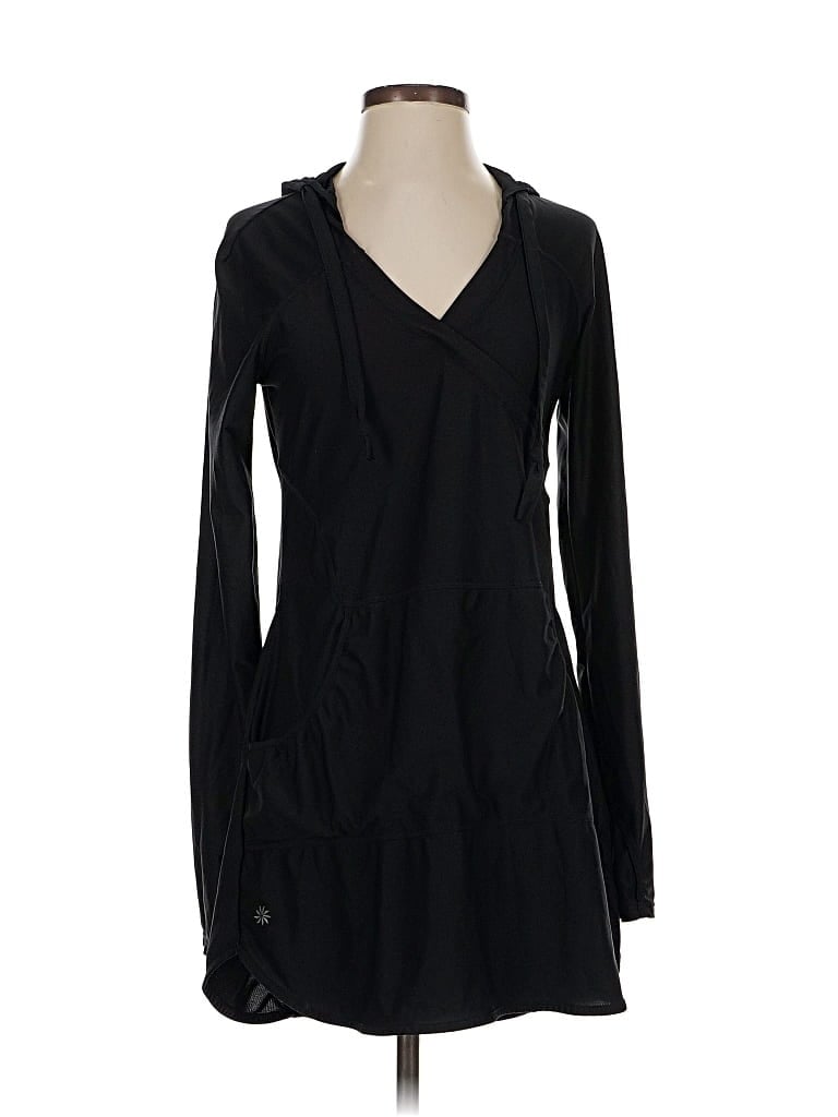 Pre-owned Athleta Cardigan Sweater In Black