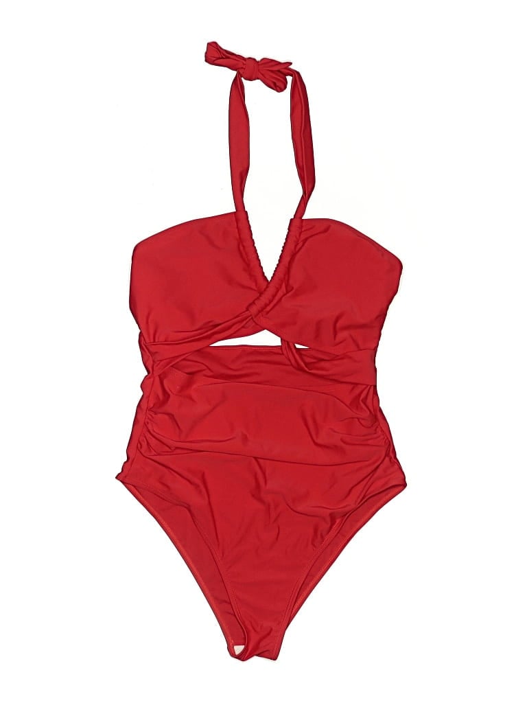 UNBRANDED Pre-owned One Piece Swimsuit In Red