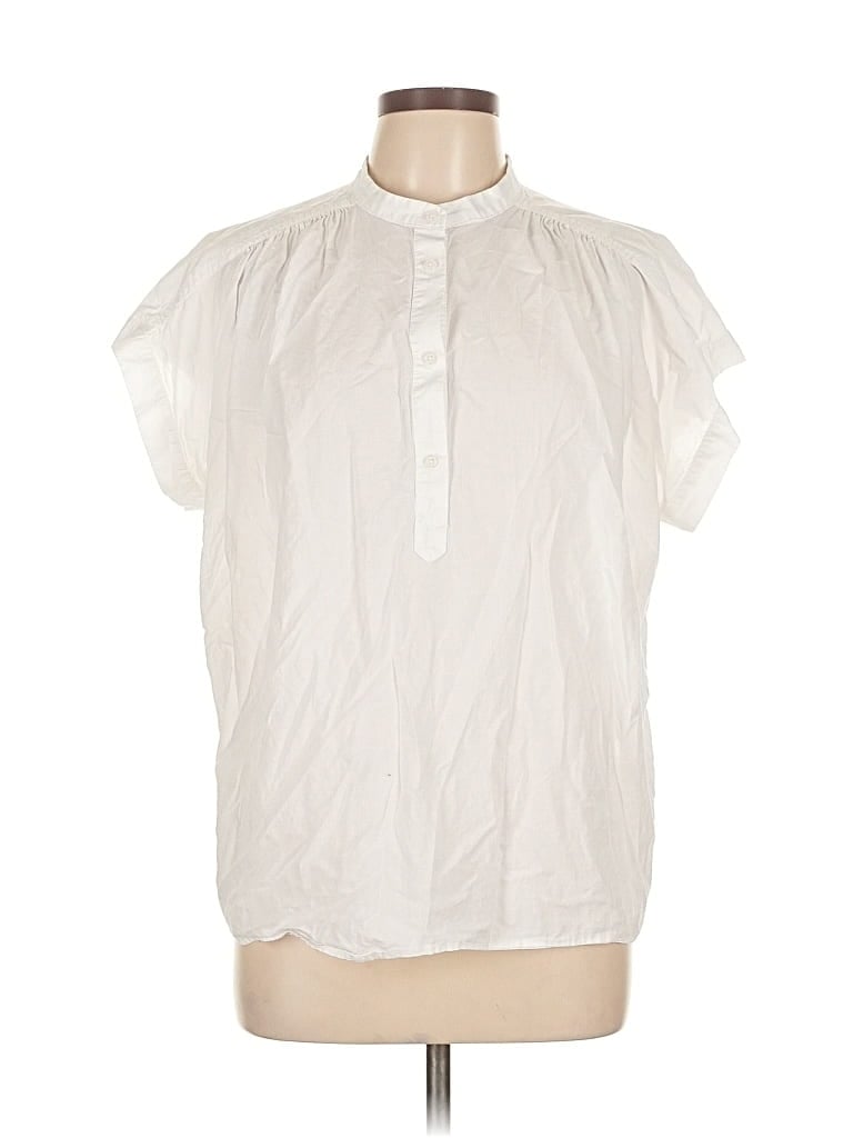 Pre-owned Universal Thread Short Sleeve Blouse In White