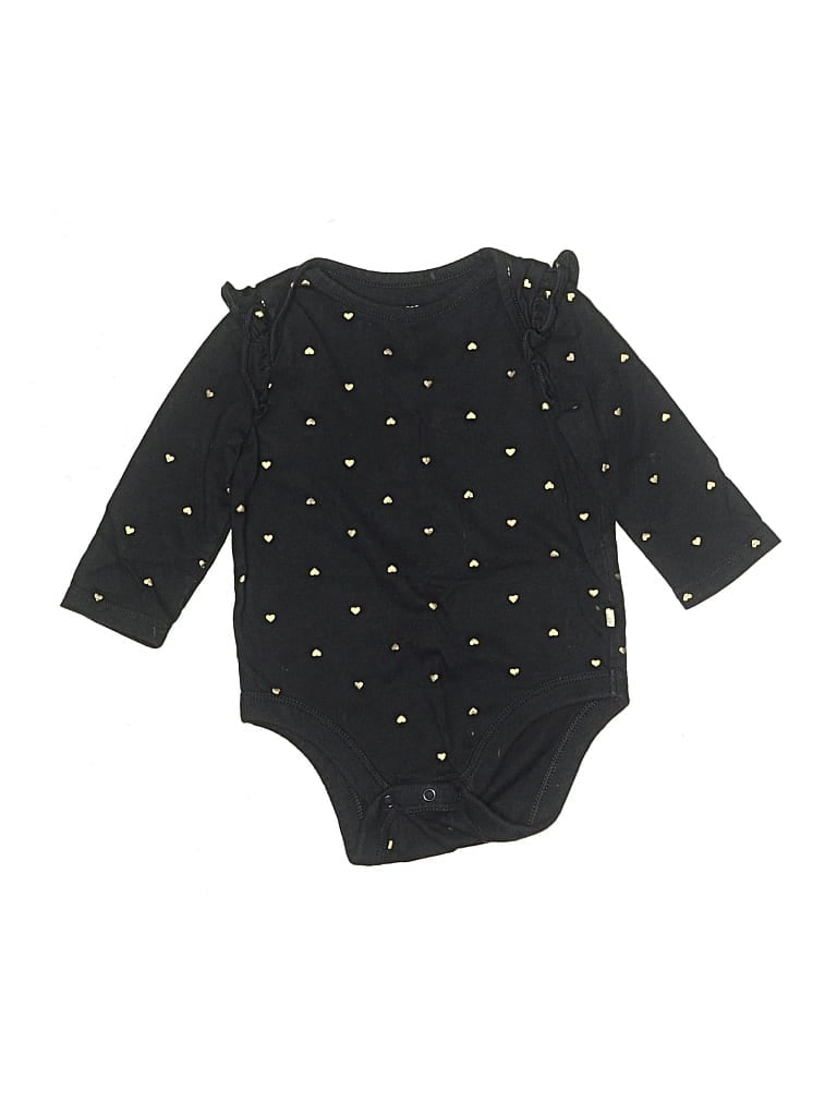 Pre-owned Baby Gap Babies' Long Sleeve Onesie In Black