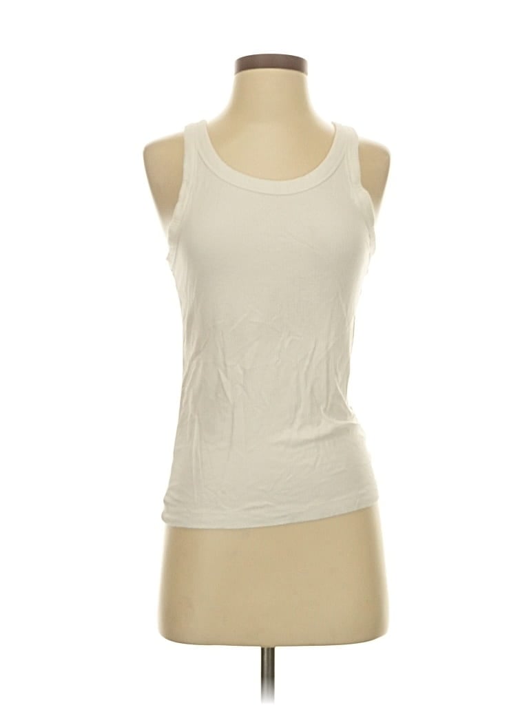 Click to view more detailed imagery on our partner's website Pre-owned American Eagle Outfitters Tank Top Ivory Halter Neckline Tops In White