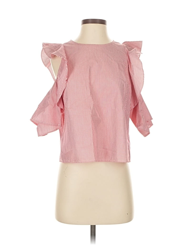 Pre-owned Club Monaco 3/4 Sleeve Blouse In Pink