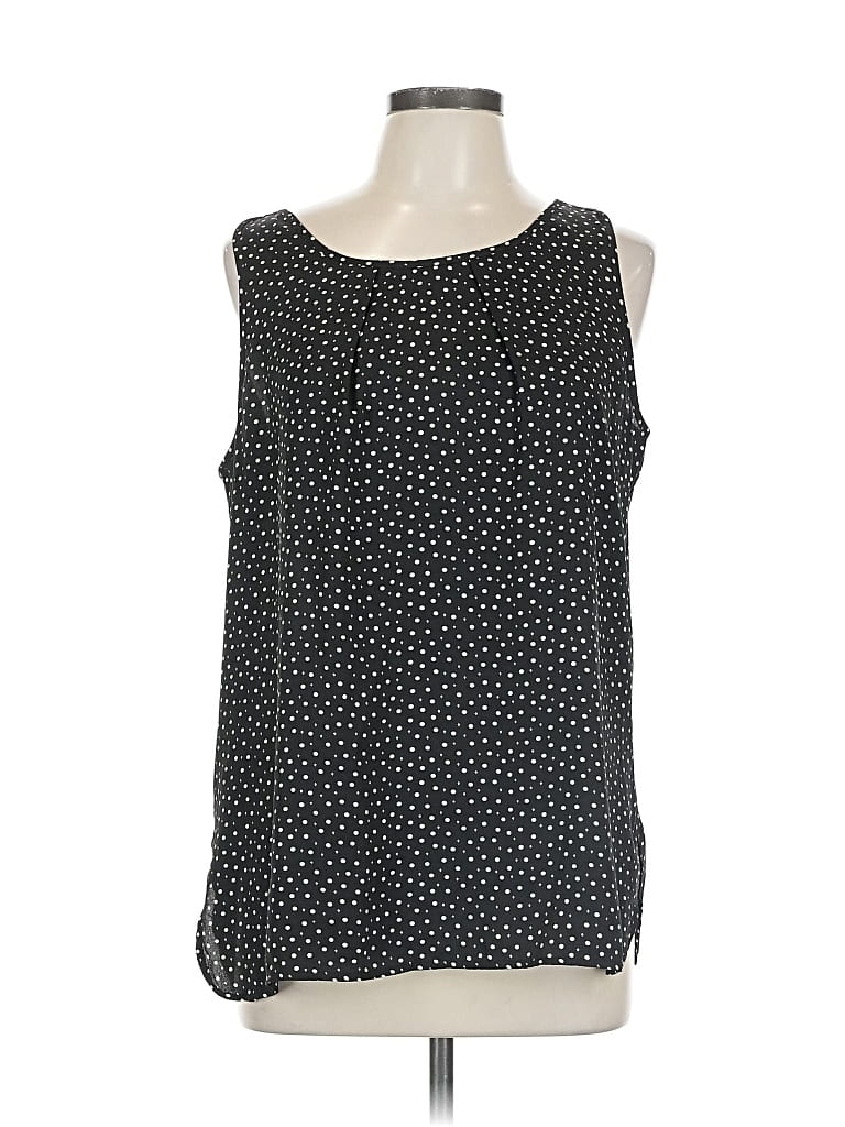 Pre-owned Ann Taylor Loft Sleeveless Blouse In Black