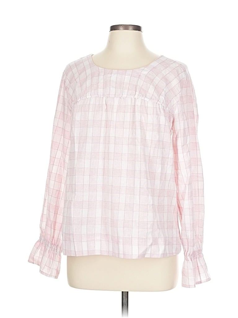 Pre-owned Signature Studio Long Sleeve Blouse In Pink