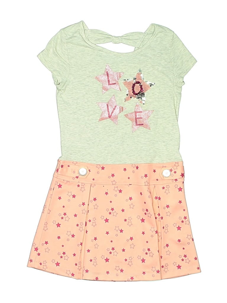 Pre-owned Basic Editions Kids' Dress In Green
