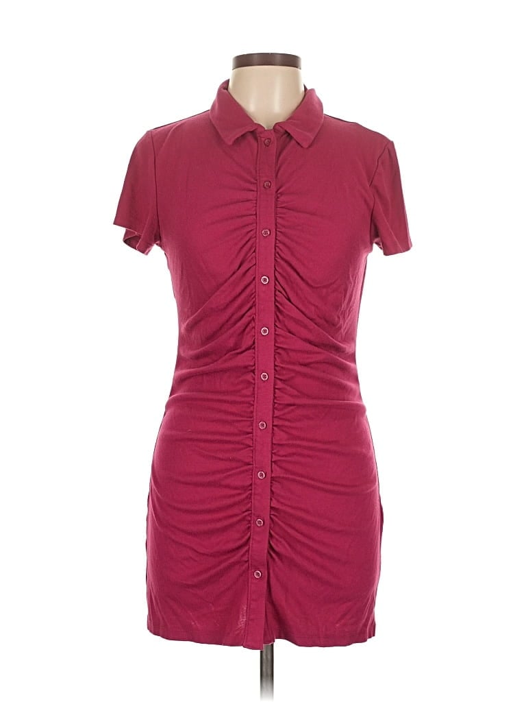 Pre-owned Sonoma Goods For Life Casual Dress In Burgundy