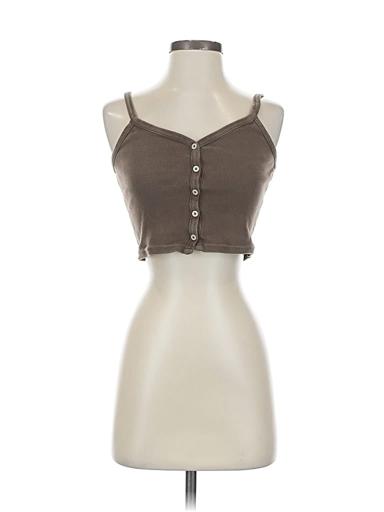 Pre-owned Brandy Melville Tank Top Brown Strapless Neckline Tops