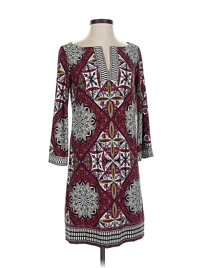 Pre-owned Laundry By Design Casual Dress In Burgundy