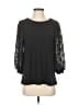 CeCe Black 3/4 Sleeve Top Size S - photo 1