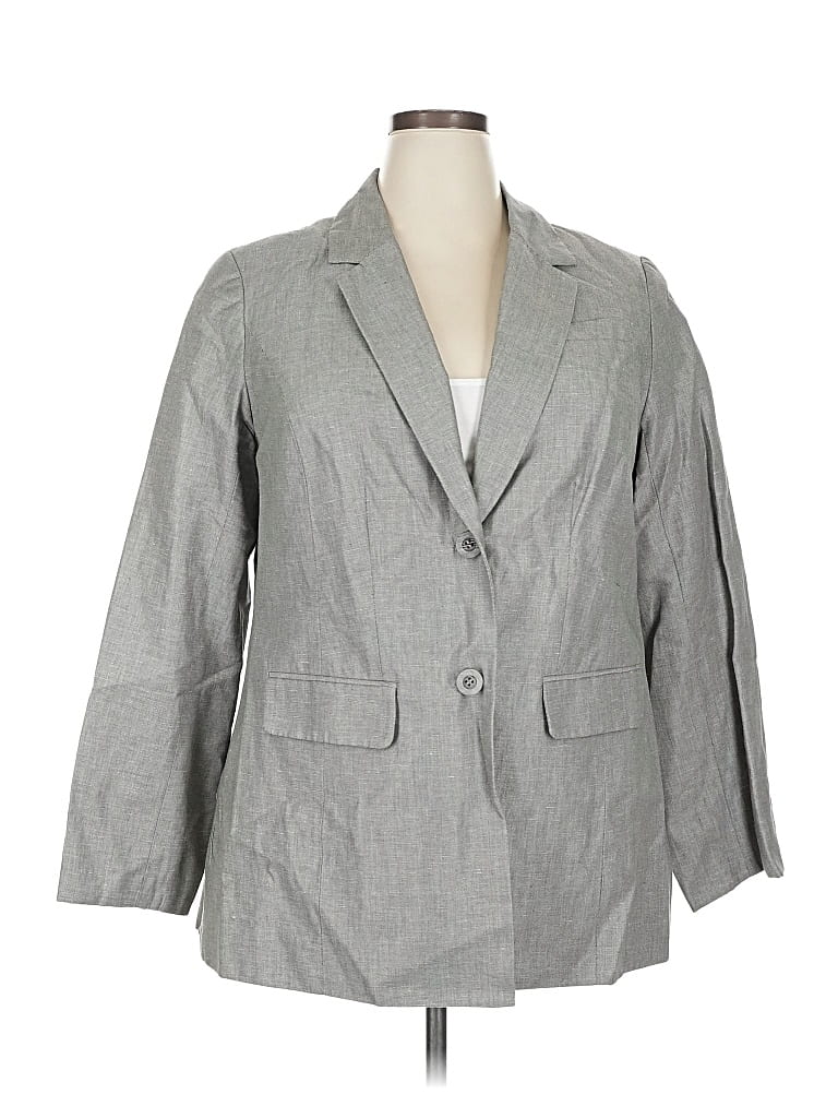 Pre-owned Lane Bryant Blazer Jacket In Gray