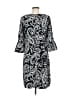 Talbots 100% Polyester Paisley Black Casual Dress Size 8 - photo 2
