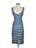 Nicole Miller Collection Print Blue Cocktail Dress Size 4 - photo 2