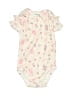 Bebe Floral Ivory Short Sleeve Onesie Size 6-9 mo - photo 1