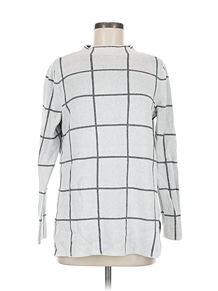 Pre-owned Ann Taylor Loft Pullover Sweater In White