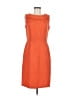 Karin Stevens 100% Polyester Solid Orange Casual Dress Size 6 - photo 1