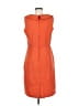 Karin Stevens 100% Polyester Solid Orange Casual Dress Size 6 - photo 2