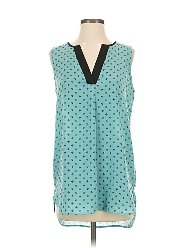 Pre-owned Ann Taylor Loft Outlet Sleeveless Blouse In Blue