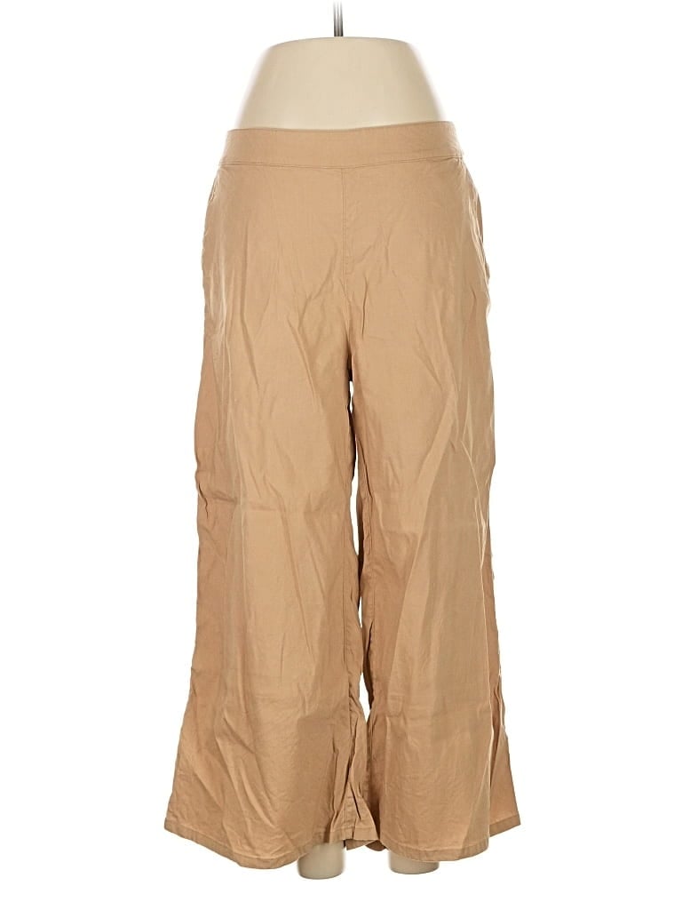 Pre-owned H By Halston Linen Pants In Brown