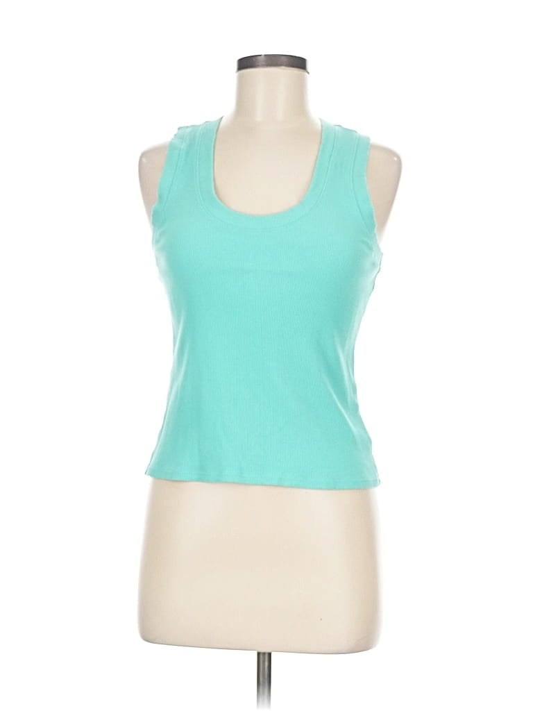 Pre-owned Z Supply Tank Top Teal Halter Neckline Tops In Blue