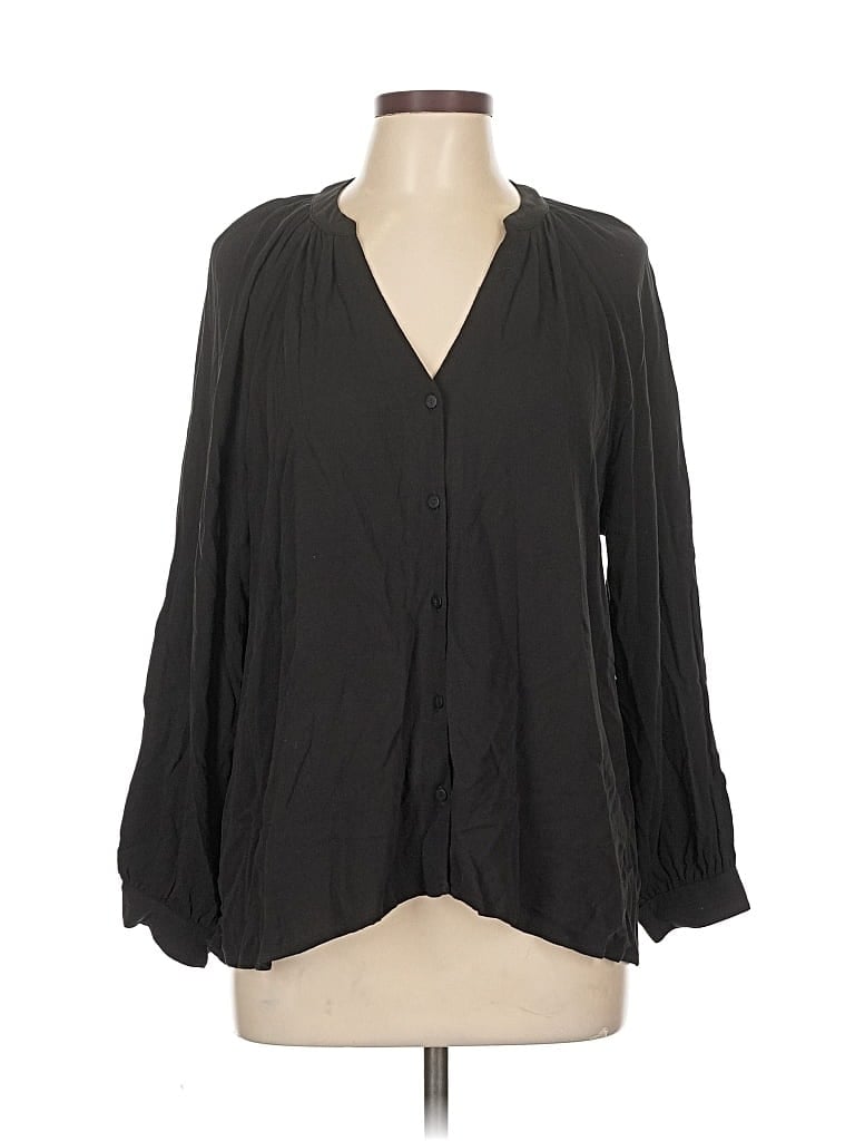 Pre-owned Old Navy Long Sleeve Blouse In Gray