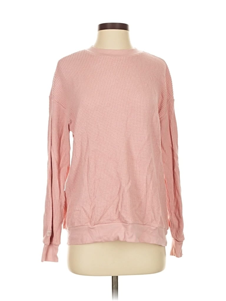 Pre-owned Set Active Thermal Top Pink Crew Neck Tops