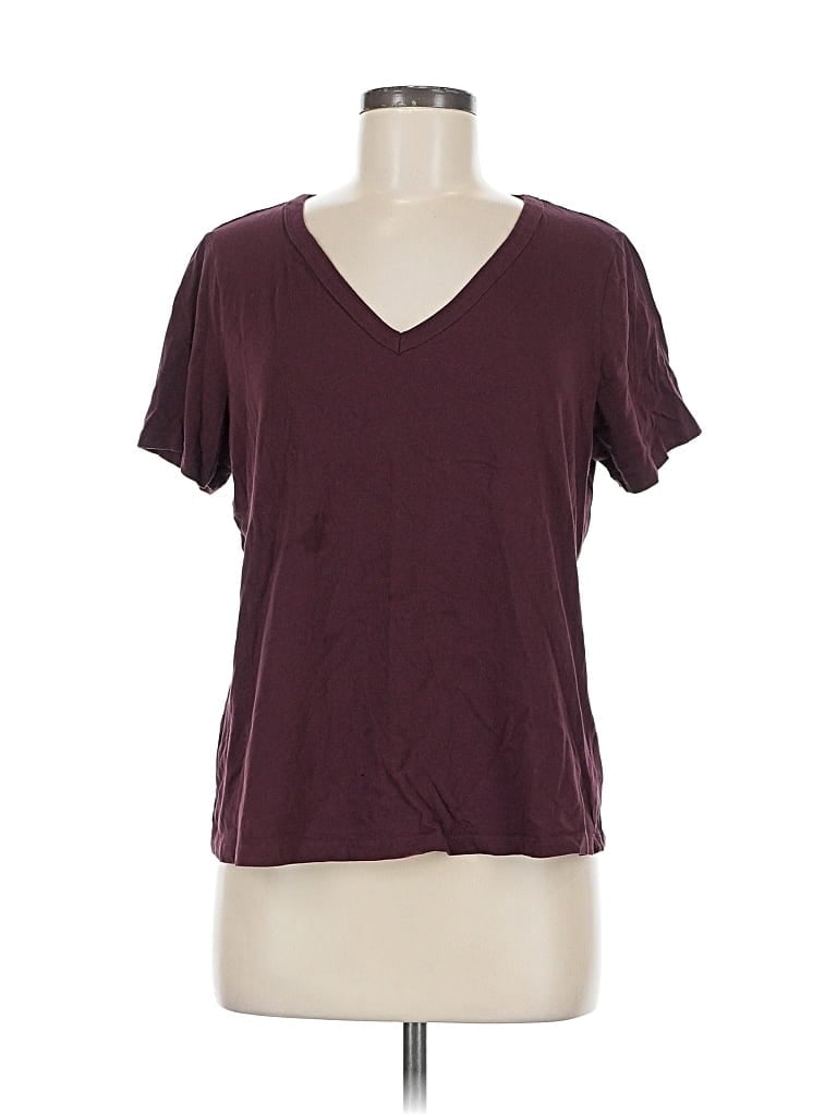 Pre-owned Old Navy Short Sleeve T-shirt In Burgundy