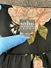 Soho 100% Polyester Floral Black 3/4 Sleeve Blouse Size S - photo 7