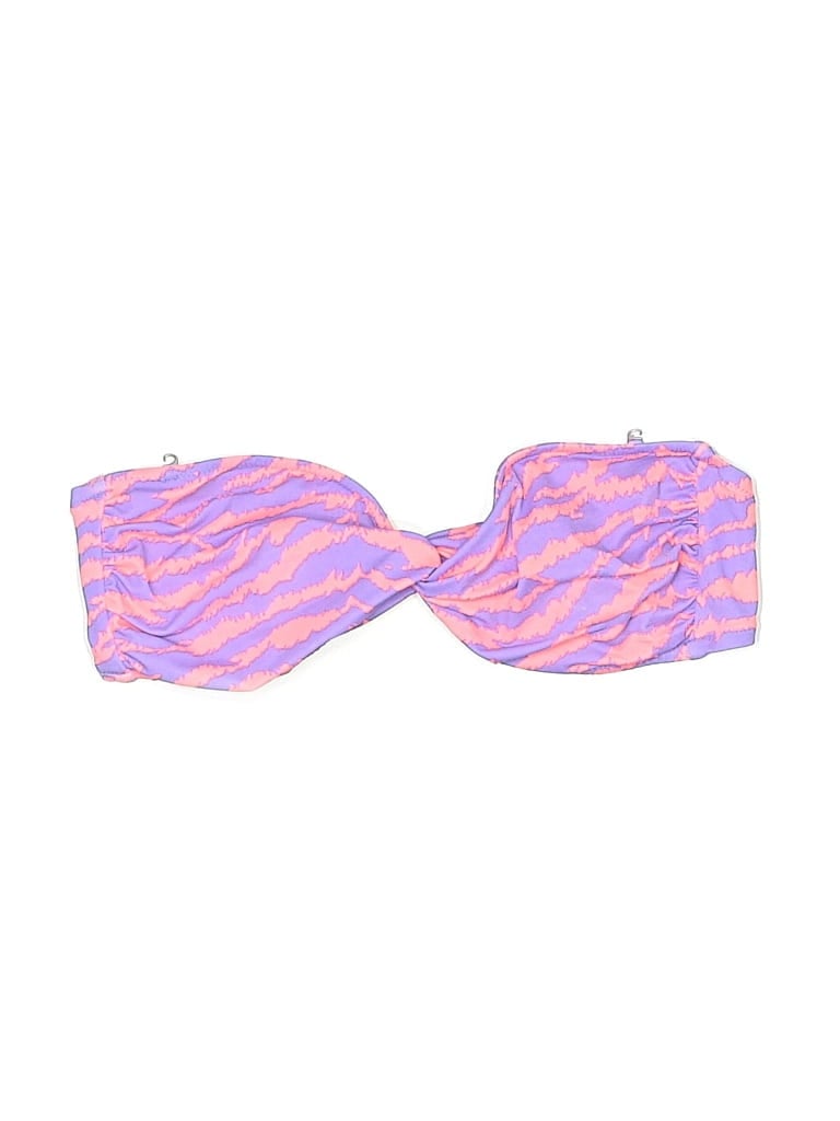 Click to view more detailed imagery on our partner's website Pre-owned Victoria's Secret Swimsuit Top Purple Animal Print Pattern Swimwear