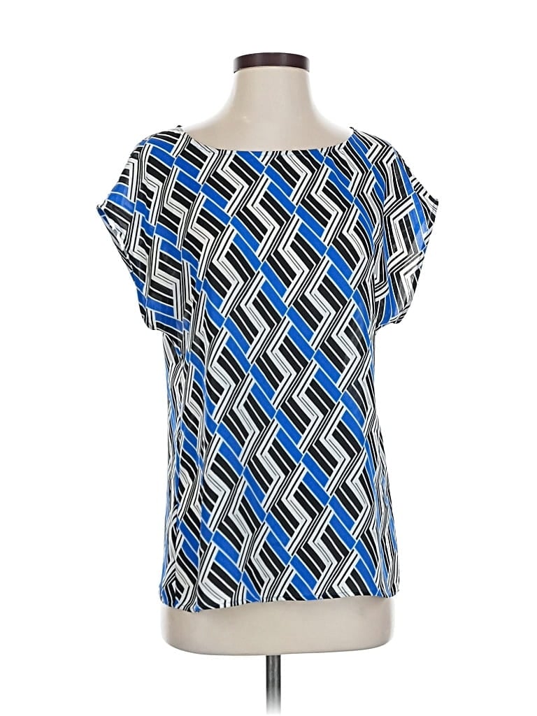 Pre-owned Banana Republic Short Sleeve Blouse In Blue